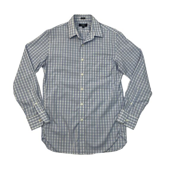 J Crew Shirt Men S Small Light Blue Cotton 80s 2 Ply Wrinkle Free Thompson Dress - Picture 1 of 9